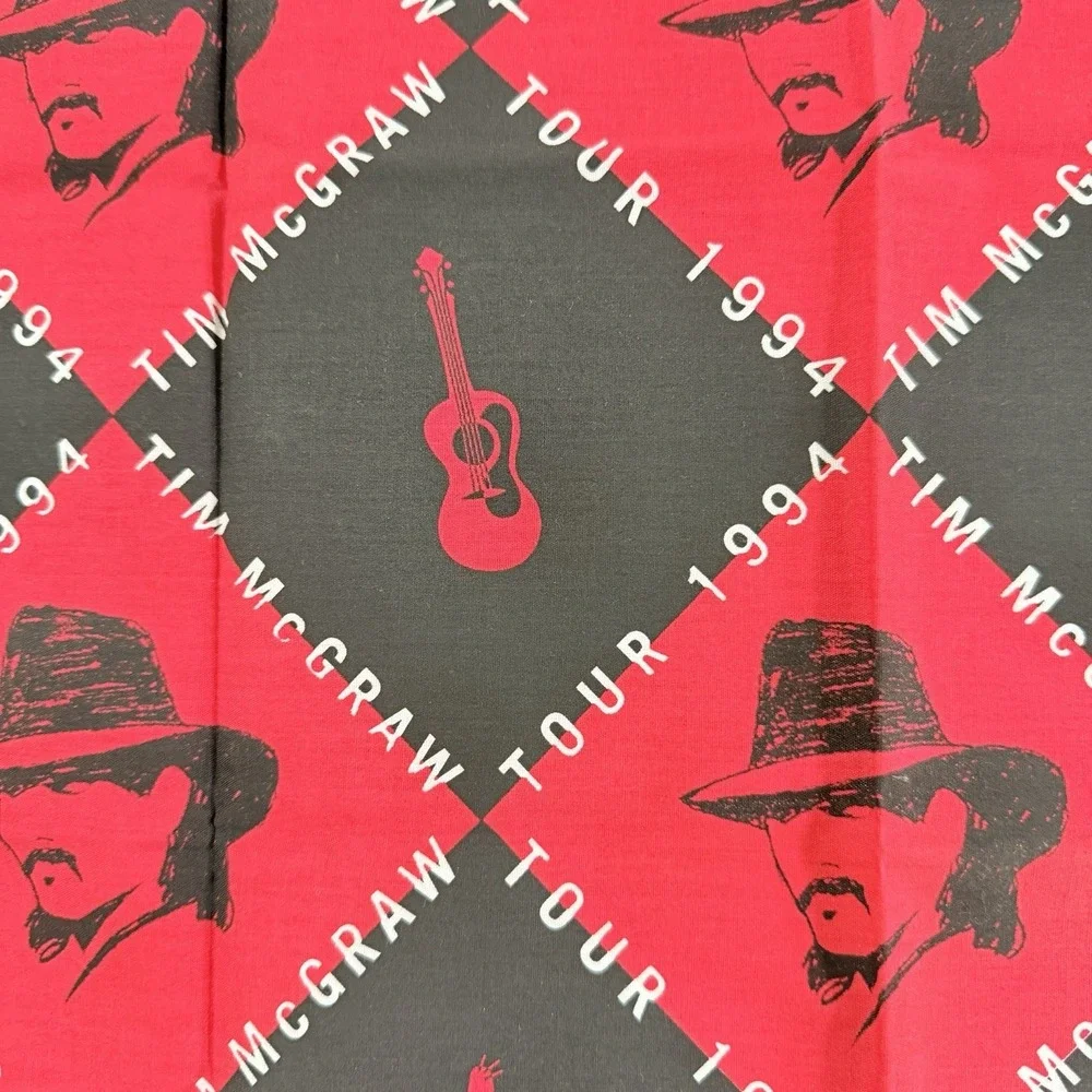 Vintage Tim McGraw 1994 Tour Country‎ Music Bandana Scarf Handkerchief 21